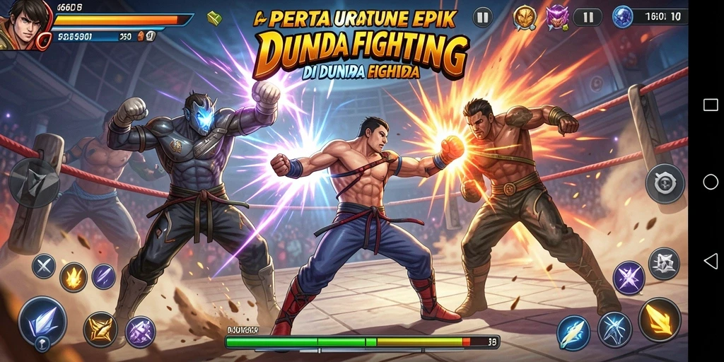 Screenshot 66D menunjukkan aksi pertarungan yang intens dan dinamis.