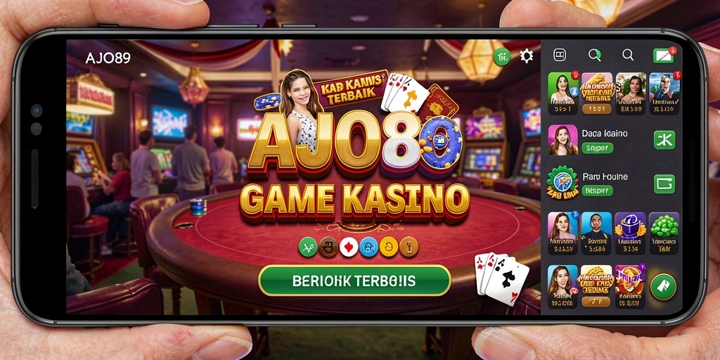 Screenshot gameplay AJO89 menampilkan suasana kasino yang menarik.