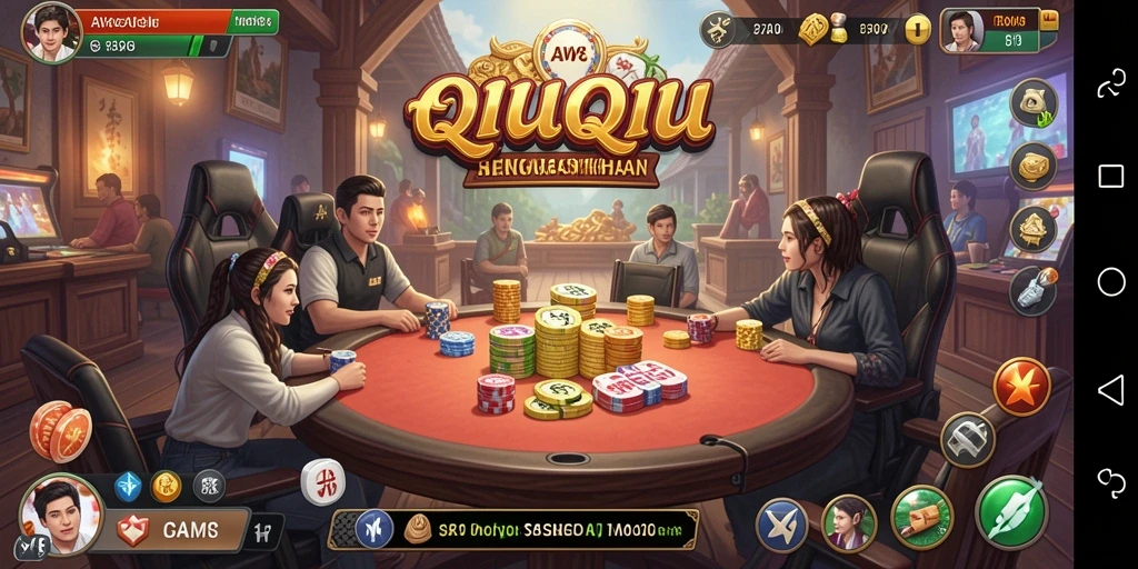 Tangkapan layar gameplay QiuQiu yang mendebarkan di AW8.