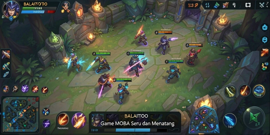 Screenshot gameplay <strong>BALAITOTO</strong> menampilkan aksi pertempuran yang seru.