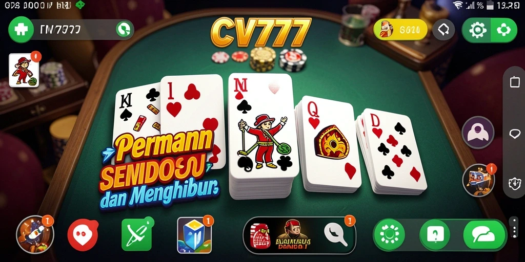 Tampilan gameplay seru dalam aplikasi CV777