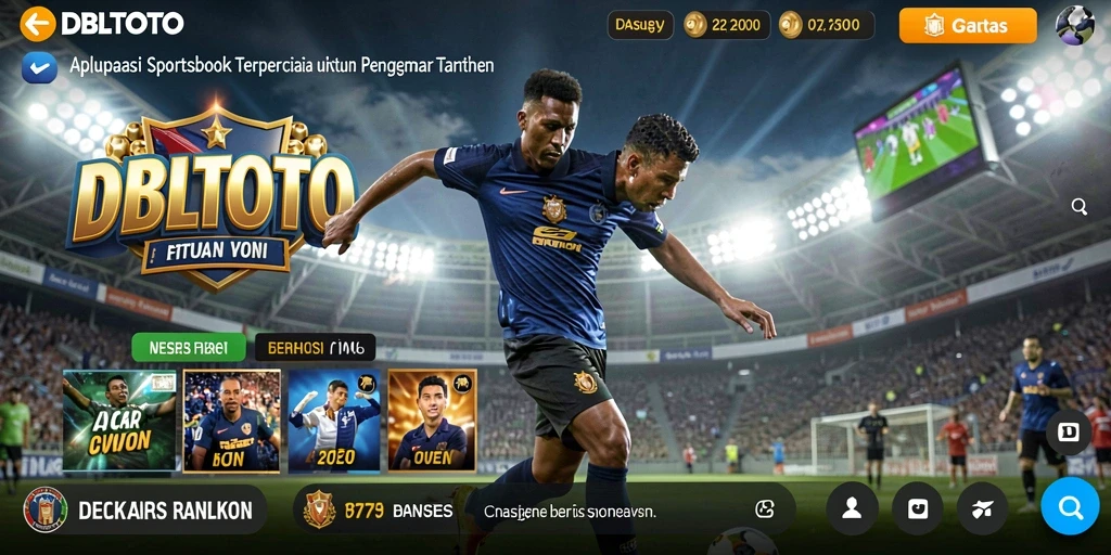 Tampilan utama DBLTOTO dengan fitur taruhan olahraga yang menarik.