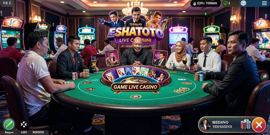 Tampilan permainan Live Casino yang menarik di ESHATOTO.