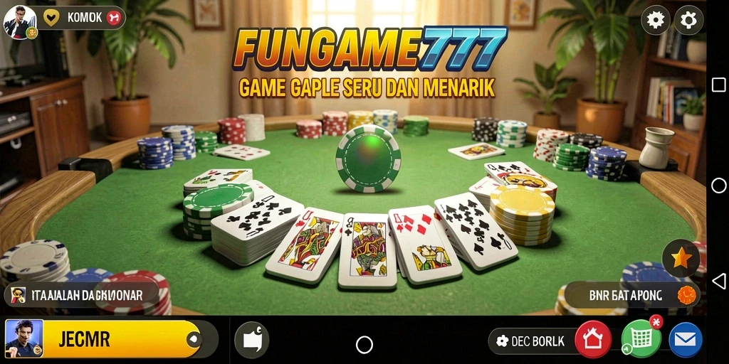 Gameplay seru Gaple dengan tampilan grafis menarik di FUNGAME777.