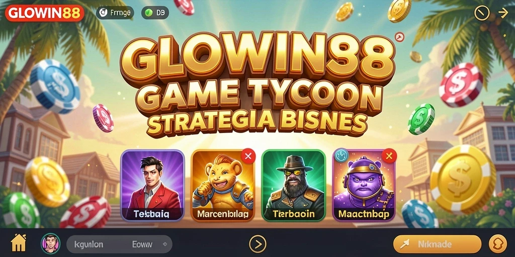 Screenshot gameplay GLOWIN88 menampilkan suasana manajemen bisnis yang seru.