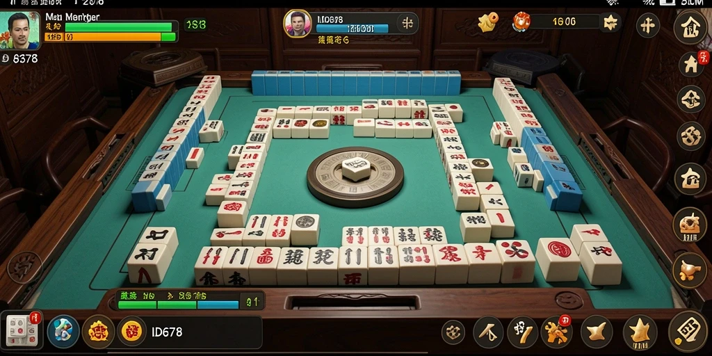 Tampilan utama gameplay ID678 dengan elemen Mahjong yang menarik.