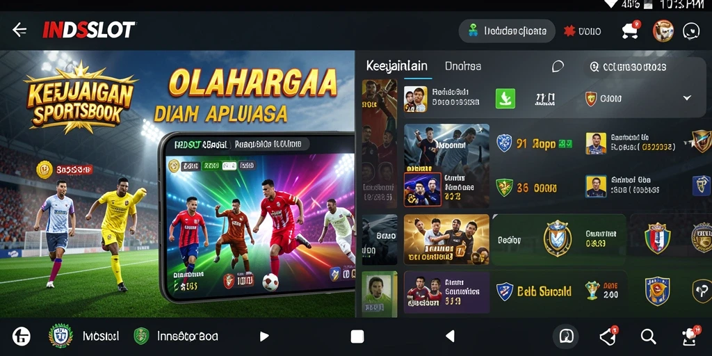 Tampilan utama <strong>INDSLOT</strong> menampilkan pilihan olahraga untuk taruhan.