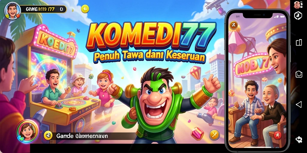 Gameplay seru dengan karakter lucu di KOMEDI77.