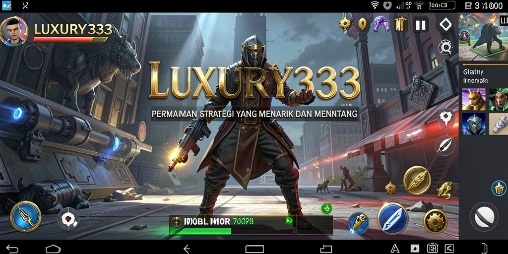 Tampilan gameplay menarik dari LUXURY333 dengan pertempuran strategi.