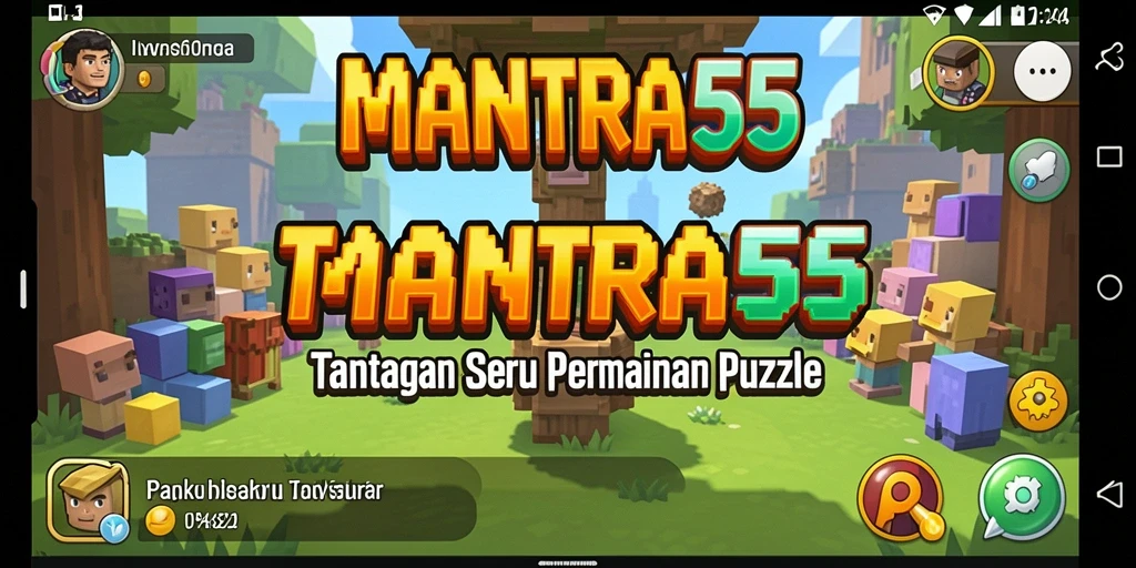 Tampilan gameplay seru dari game Puzzle MANTRA55.