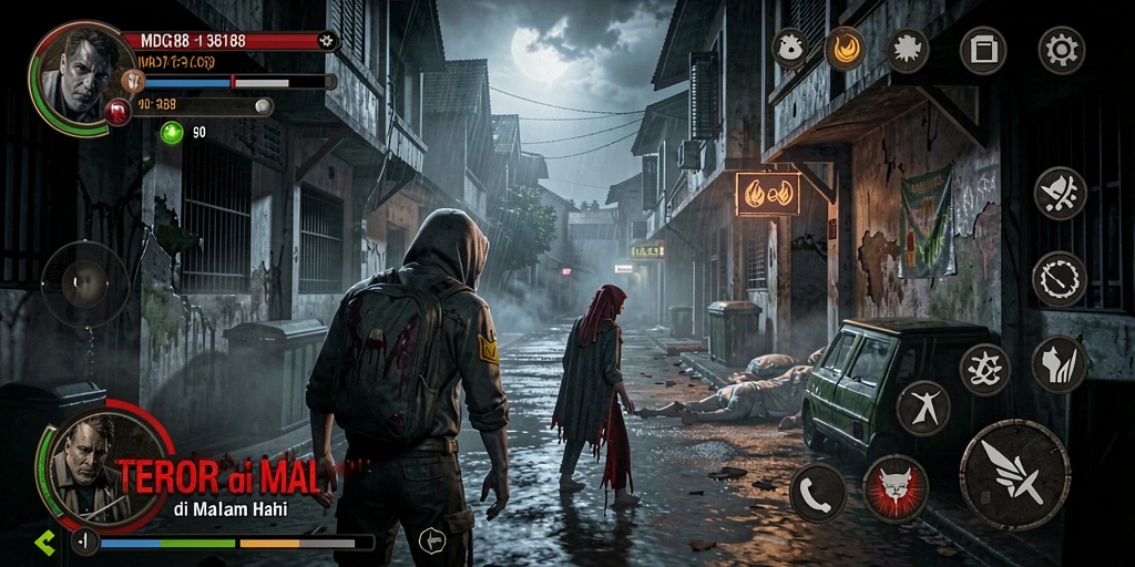 Gameplay menyeramkan dengan atmosfer penuh ketegangan.