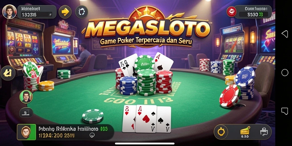 Gameplay seru dan mendebarkan di MEGASLOTO saat bermain Poker.