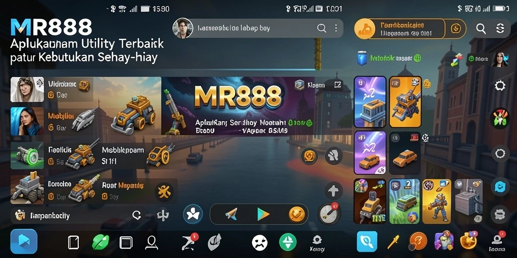 Tampilan utama MR888 dengan fitur-fitur Utility yang menarik.