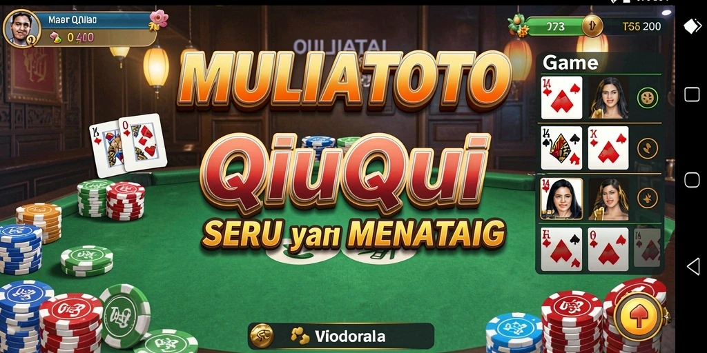 Tampilan seru gameplay QiuQiu di MULIATOTO.