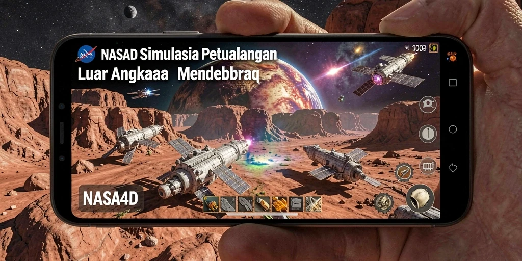 Gameplay NASA4D menampilkan eksplorasi luar angkasa yang mendebarkan.