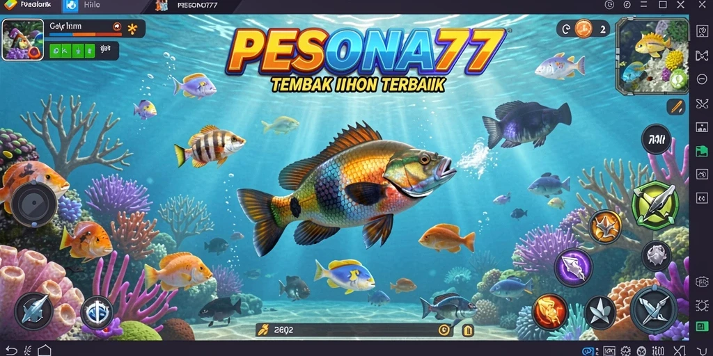 Menampilkan aksi seru dari gameplay Tembak Ikan PESONA77.