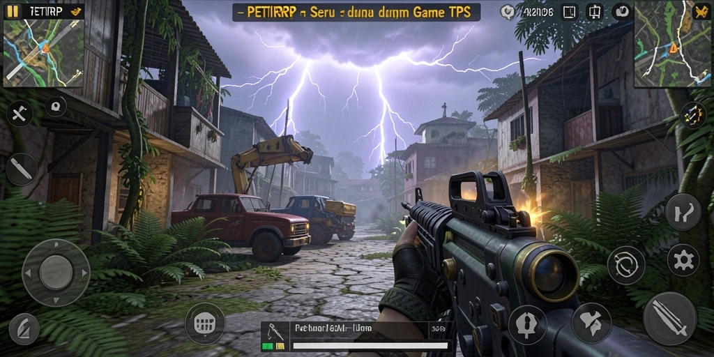 Tampilan gameplay seru dalam PETIRRP dengan aksi tembak-menembak.