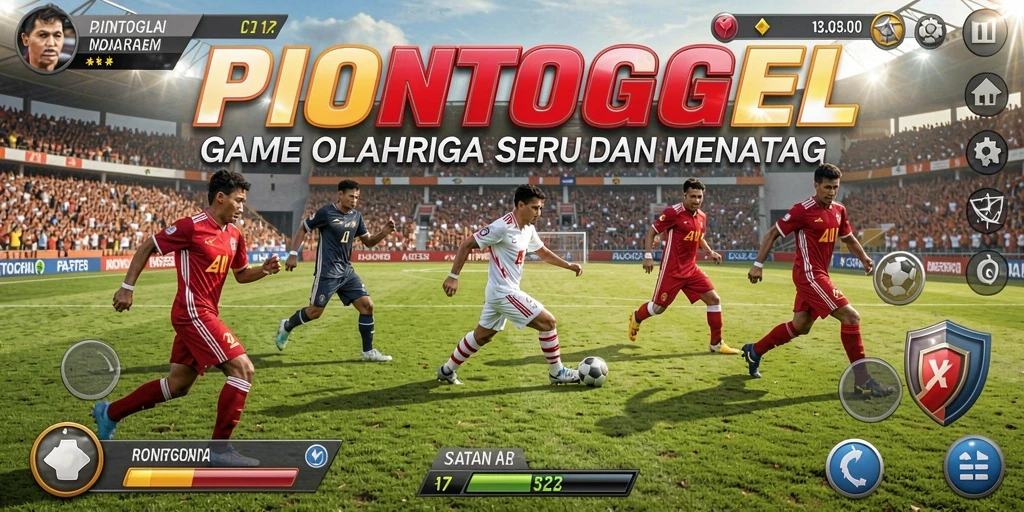Screenshot utama gameplay PIONTOGEL yang menunjukkan elemen olahraga yang seru.