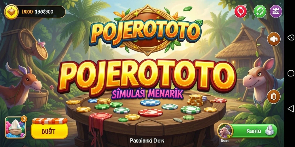 Tampilan gameplay seru dalam POJEROTOTO yang menampilkan berbagai interaksi menarik.