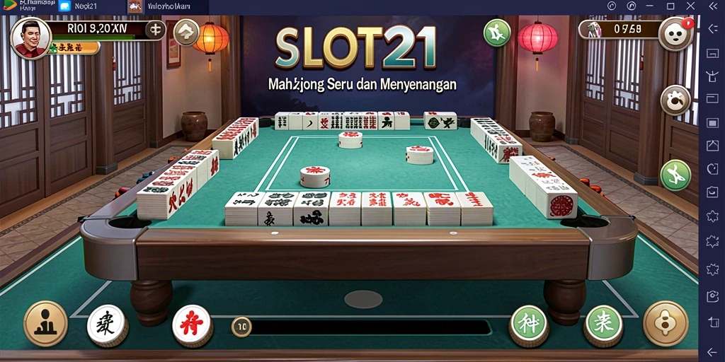 Tampilan gameplay SLOT21 yang menarik dan seru saat bermain Mahjong.
